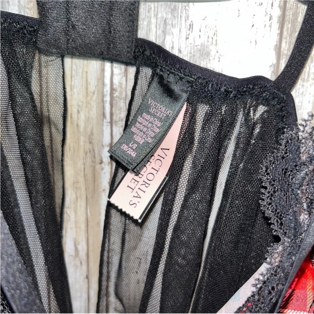 NWT Victoria’s Secret Plaid Tulle Babydoll Lingerie - Picture 6 of 6